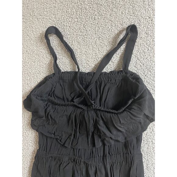 Madewell Womens Jumpsuit Black Sleeveless Lightweight Pockets ruffle size XS - Picture 5 of 6